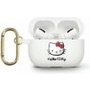 Sourcing Hello Kitty HKAP23DKHSH silikonový kryt pro Airpods Pro 2 (2022/2023) bílý/bílý 3D kočičí hlava