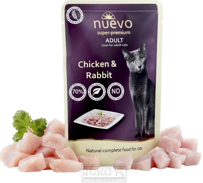 Nuevo Cat adult kura a králik 85 g