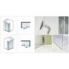 Aquatek OASIS sprchový kút bez dverí so šikmým kotvením 120 cm + 25 cm (WALK-IN sprcha bez dverí s rohovou vzperou)