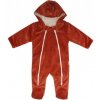 Mamatti Dojčenský overal VELVET Baby Fox hnědý