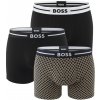 BOSS - boxerky 3PACK organic cotton classic geo pattern & black color combo - limitovaná fashion edícia (HUGO BOSS)-XXL (108-117 cm)
