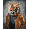 zuty Maľovanie podľa čísel - Tiger v oblečení, 40x50 cm, vypnuté plátno na rám (8596530066699)