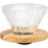 Hario Hario Glass Drip V60-01 - Olivové dřevo