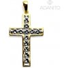 ADANITO BRP0722GS - Zlatý prívesok krížik z kombinovaného zlata