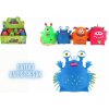Teddies Míček příšerka antistresový mačkací silikon 11cm na baterie se světlem 4 druhy v sáčku 16ks v boxu