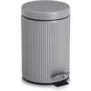 ZELLER Koš na odpadky do kúpeľne kovový sivý 3l, 17x26cm