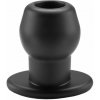 Análny tunel Perfect Fit Tunnel Plug L čierny, análny kolík s otvorom 9,4 x 6,3 cm