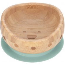Lässig 4babies Bowl Bamboo/Wood Little Chums dog with suction pad/silicone 1310049524