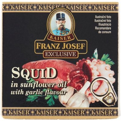 Kaiser Franz Josef Exclusive Kalmáre v slnečnicovom oleji s cesnakovou príchuťou 80 g