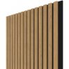 WALL CONCEPT akustický panel Dub rustic, čierny filc + MDF, 2750x604x21 mm, 1,66 m2