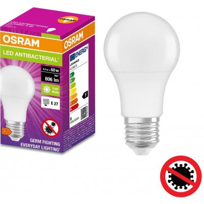 Osram Antibakteriálna LED žiarovka E27 8,5 W neutrálna biela