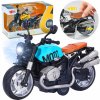 RETRO MOTORKA KOVOVÝ MODEL 1:12 SVETLO ZVUK HRAČKA PRE DETI