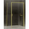 New Trendy Prime Light Gold sprchovací kút 100x90 cm štvorcová zlatá lesklé/priehľadné sklo D-0421A/D-0224B