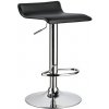 Barová stolička Andrea, čierna ekokoža