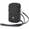 Univerzálne puzdro Guess na smartfón GUWBZP4GFTSK PU 4G Triangle Logo Walltet Phone Bag Zipper čierne