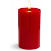 SIRIUS LED sviečka na batérie, vosk Sille Red, Ø 7,5 × 15 cm, červená, 2× AA