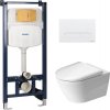 Súprava WC misa s pomaly sa sklápajúcim sedadlom Duravit D-Neo 45770900A1, podomietková konštrukcia Duravit DuraSystem WD1029000000, WD5009011000