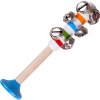 Bigjigs Toys Rolničky pruhované modrá