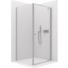 CERANO - Sprchovací kút Ferri Ľ/P - 6 mm - chróm, transparentné sklo - 100x100x195 cm - pivotový