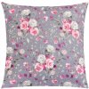 Bellatex Vankúšik Adela Kvety ruže ružová, sivá, 40 x 40 cm