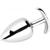 ZENN Smooth Metal Butt Plug with Diamond - Large