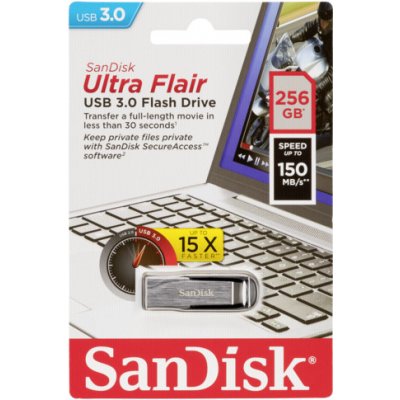 SanDisk Cruzer Ultra Flair 256GB USB 3.0 150MB/s SDCZ73-256G-G46