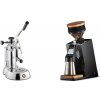 La Pavoni Stradivari Lusso + Eureka Mignon Single Dose PRO, Black & Oak