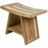 Stolička DIVERO, masívny neošetrený teak, 60 x 35 x 45 cm
