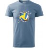 Volejbal lopta v triku - Klasické pánske tričko vyššej gramáže - 2XL ( Denim )