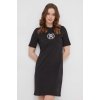 Bavlnené šaty Tommy Hilfiger čierna farba, mini, rovný strih, WW0WW41757 XL