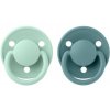 BIBS De Lux cumlíky z prírodného kaučuku 2ks - veľkosť 1 (Nordic Mint / Island Sea)