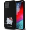 Hello Kitty Liquid Silicone Daydreaming Logo Zadní Kryt pre iPhone 12/12 Pro Black