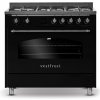 Sporák Vestfrost, VC-993wnPBK, plynový, retro, 9 pečících programů, s troubou, objem 105 L, 5 hořáků, max. 3200 W