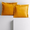 Obliečky na vankúše AmeliaHome Velvet Side horčicové, veľkosť 45x45