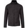KARIBAN VINTAGE FULL ZIP HEATHER JACKET K9106 / Pánska mikinová bunda - dark grey melange L