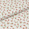 Bavlnené plátno biele, ružové drobné kvety, š.140