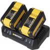 PROTECO aku súprava nabíjačka DUAL 4.0Ah + 2* akumulátor 20V/4Ah, 51.99-DUAL-4000