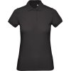 B&C Polokošile Inspire Polo, z bio bavlny, krátký rukáv, dámská COT01044000204-black XL Černá