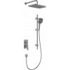 KFA 4529-301-61 / / MALAGA / PODOMÍTEK SPRCHOVÁ SADA S POSUVNOU TYČÍ, PVD ŠEDÁ SVĚTLOMET /