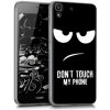 Púzdro kwmobile Priehľadné s dizajnom don't touch my phone Huawei Y6 bílé