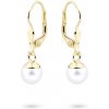 Cutie Jewellery Zlaté náušnice s perlou Z3015Z Farba: Biela