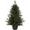 Umelý vianočný stromček Smrek Bergamo Onyx (tmavý) 3D v kvetináči 110 cm