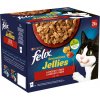 Felix Sensations Jellies výběr hovädzie s paradajkami, kura s mrkvou, kačica, jahňacie v lahodnom želé 24 x 85 g
