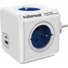Cubenest Powercube Original USB PD 20W, A + C, 4× zásuvka, biela/modrá 6974699970811
