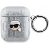 Karl Lagerfeld PU Embossed Karl Head Puzdro na AirPods 1/2 KLA2PGKIPS