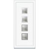 Solid Elements Vchodové dvere KF08, 90 L, rozmer vr. zárubne: 1000 × 2100 mm, plast, ľavé, biele, presklené, W1DRBCZTK1.0036