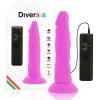Diversia - flexible vibrating dildo purple 23 cm -o- 4.3 cm