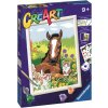 Malování podle čísel Ravensburger 235728 CreArt Kůň a koťata (4005556235728)