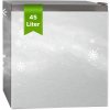 Bomann mini chladnička 45 l s mrazničkou, tichý chladiaci box malý do kuchyne, kancelárie, na kempovanie a hranie hier - chladnička na nápoje minibar KB 7245 inox