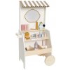 JaBaDaBaDo Drevený kozmetický salón s 26 doplnkami pre deti - mobilný beauty set so zrkadlom